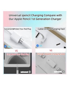 iPencil Charging Adapter, Compatible with Apple Pencil 1st Generation, 1FT iPencil Accessories for Apple 1 Pen Gen USB A to Ligntning Female Connector, White - pzsku/Z185235E419FCE02EF1FEZ/45/_/1730911067/4c52516e-89ae-4be7-9ed7-4596903b7a5d