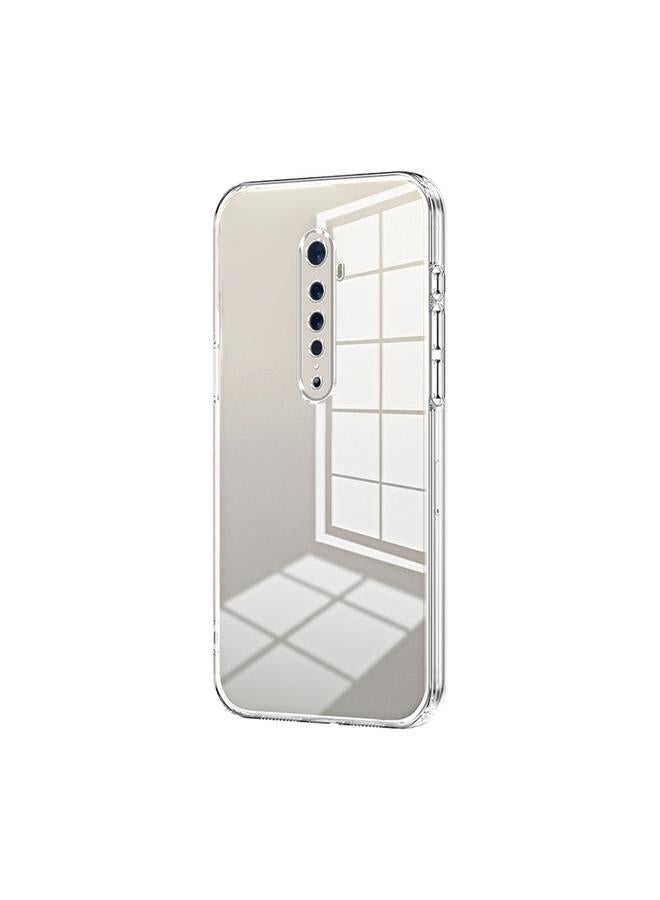 For OPPO Reno2 Transparent Plating Fine Hole Phone Case(Transparent)