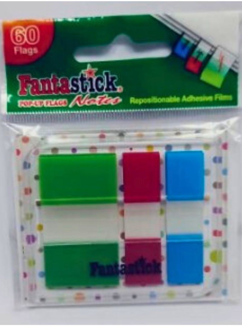 فانتاستيك أعلام منبثقة 45×25 مم، 60 علم/ 3 وسادات/ عبوة متعددة الألوان - Image 1