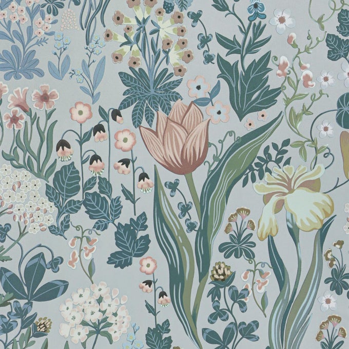 PEEL AND STICK WALLPAPER VINTAGE WALL PAPER GRAY BLUE FLORAL CONTACT PAPER REMOVABLE WALLPAPER 173X787 LEAF FLOWER SELF ADHESIVE FOR BEDROOM DRAWER DECOR VINYL ROLLS