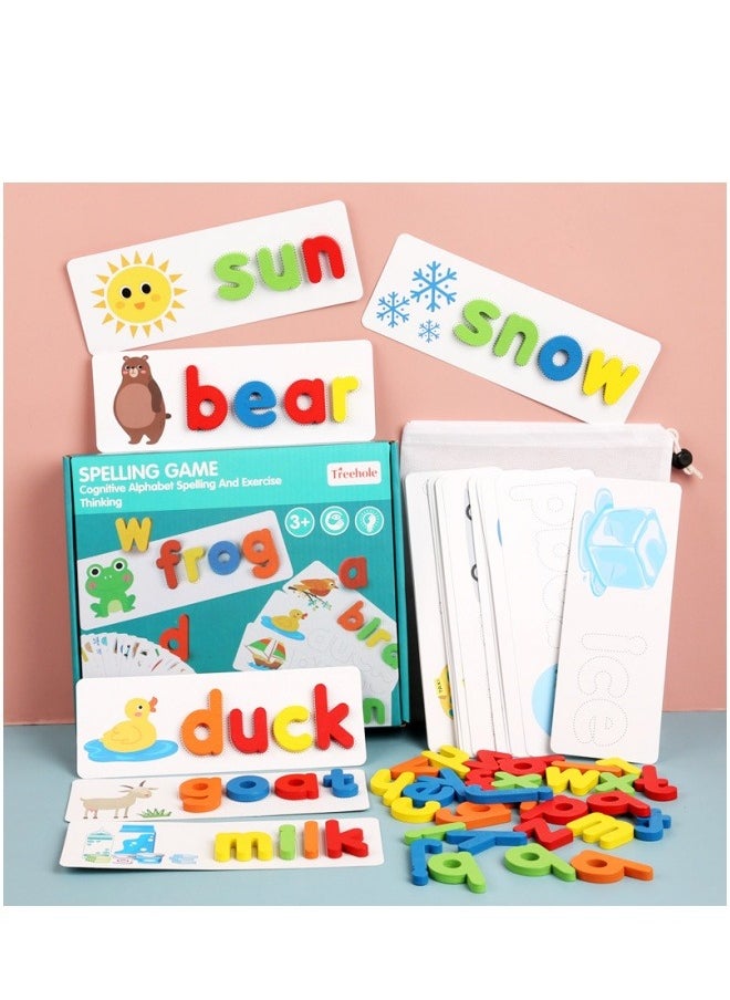 Wooden 52 English Letters Children'S Spelling Words Early Education Puzzle Practice Preschool Education Toys - pzsku/Z18524C2292EA2AC877F3Z/45/_/1712652034/14b6df46-3fb1-43ca-9768-6d053d34d94a