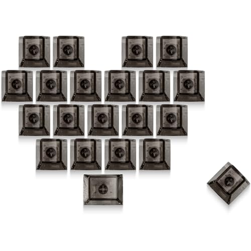 GMKWTL XVX Blank Crystal Transparent Keycaps, PC Material Custom DIY Sweet Heart Keyboard Caps, Backlit Black Candy Keycap Cherry Profile for MX Switches Mechanical Keyboard (21pcs) - Image 1