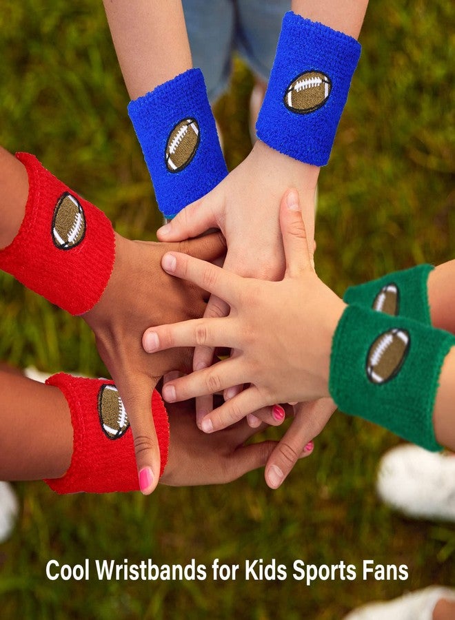 Zomiboo 24 Pieces Kids Sports Wristbands 6 Colors Football Sports Party Favor Colorful Wrist Sweatbands Cloth Wristbands for Birthday Party Sports Party - Image 5