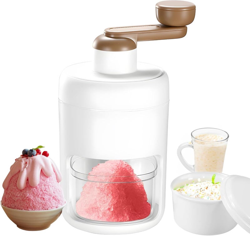 MENOVAS Ice Shaver Machine Manual Ice Gola Maker Ice Crusher with Sharp Blades Snow Grinder Ice Gola Slush Machine Multi Color - Image 1