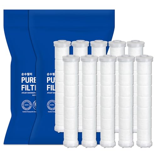 Atojet Showerhead Replacement Filters Inspired By Korea's Beauty Culture | Pure Carbon Filters (10 Filters) – Compatible with Atojet AJ8200MC (AJ8200MC-FLT-10PC) - Image 1