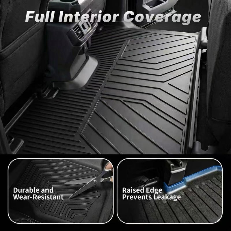 OEDRO Floor Mats Fit for 2015-2026 Ford F150 and 2022-2026 F-150 Lightning SuperCrew Cab, w/o Fold Flat Storage, TPE Precision Fit F150 Accessories Car Mats All-Weather Protection Liner - Image 5