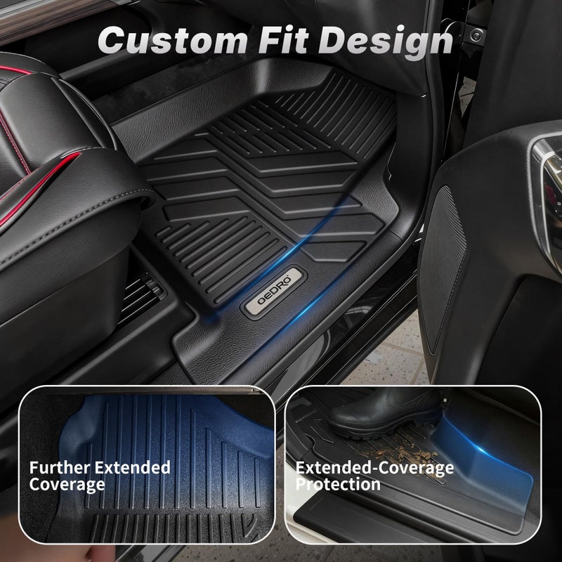 OEDRO Floor Mats Fit for 2015-2026 Ford F150 and 2022-2026 F-150 Lightning SuperCrew Cab, w/o Fold Flat Storage, TPE Precision Fit F150 Accessories Car Mats All-Weather Protection Liner - Image 4