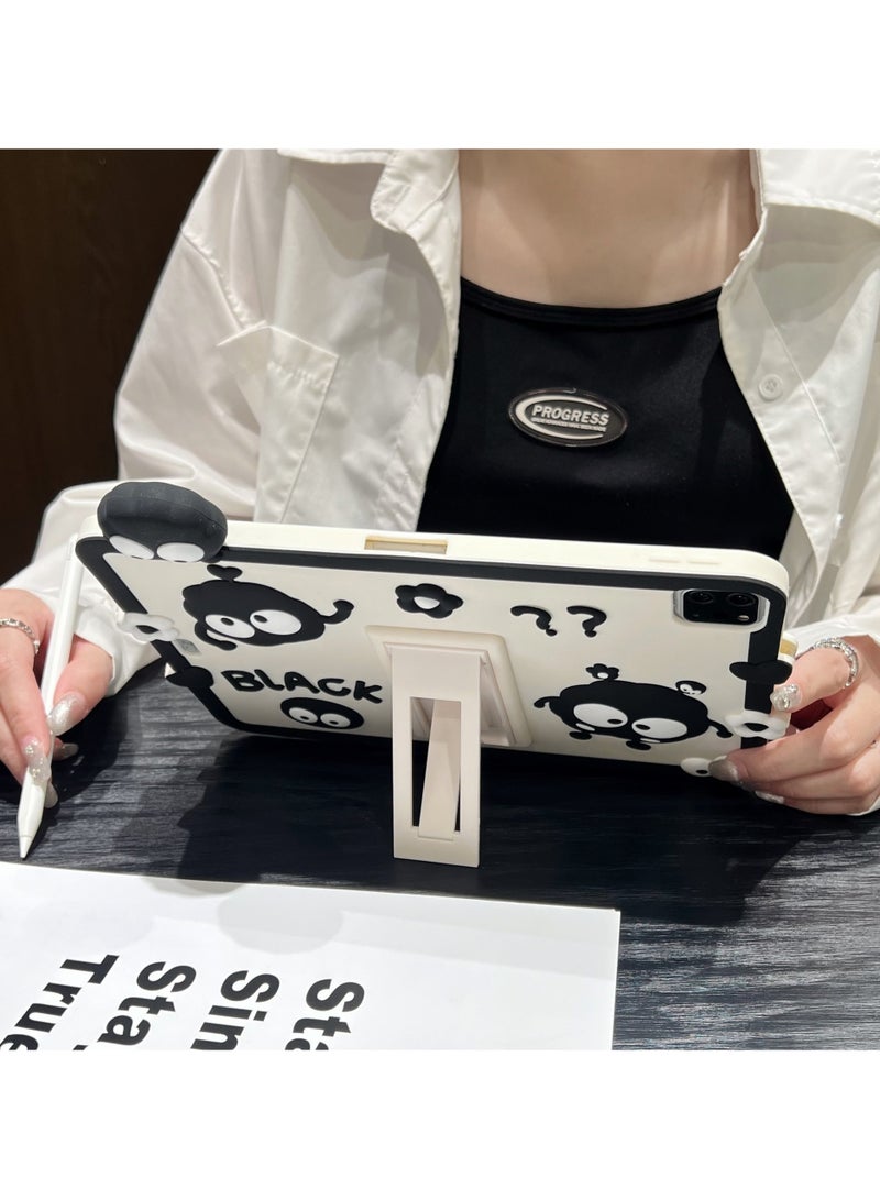 عام حافظة iPad الجيل العاشر 2022 بقياس 10.9 بوصة بتصميم كارتوني جذاب ثلاثي الأبعاد، ناعمة ومميزة، مع وظيفة قلم رصاص وقاعدة دوارة جذابة. - Image 5