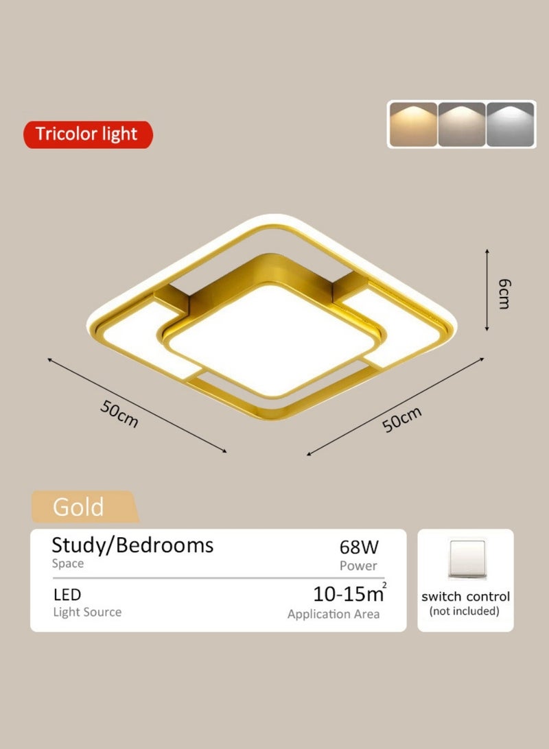 أضواء LED العصرية أضواء الديكور أضواء السقف قابلة للتعديل درجة الحرارة ثلاثة ألوان نمط بسيط الحديثة تنطبق على غرفة المعيشة وغرفة النوم وغرفة المعاطف - Image 4