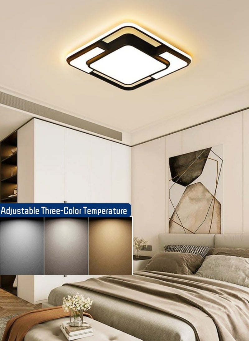 أضواء LED العصرية أضواء الديكور أضواء السقف قابلة للتعديل درجة الحرارة ثلاثة ألوان نمط بسيط الحديثة تنطبق على غرفة المعيشة وغرفة النوم وغرفة المعاطف - Image 2