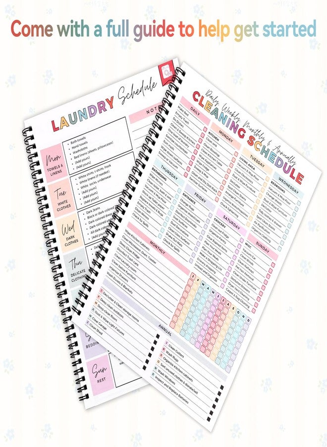 Vitalight ADHD Cleaning Planner, for Home Clean-up and Chores, Housework Schedule and Cleaning Checklist, DIY Home Cleaning Notebook, Cleaning Planner with Editable Templates - Image 2