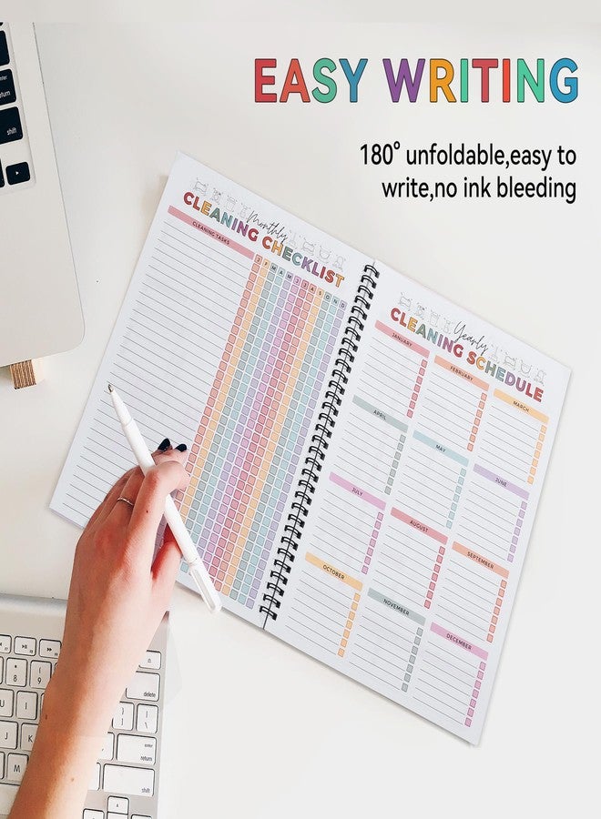 Vitalight ADHD Cleaning Planner, for Home Clean-up and Chores, Housework Schedule and Cleaning Checklist, DIY Home Cleaning Notebook, Cleaning Planner with Editable Templates - Image 3