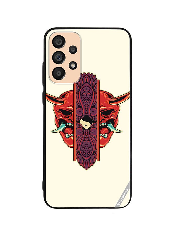 VR CREATIVE Protective Case Cover For Samsung Galaxy A33 5G Oni Mask Ornament Design Multicolour - Image 1