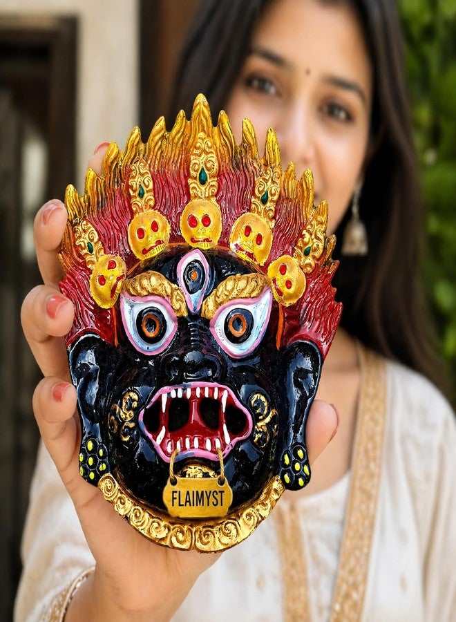 FLAIMYST™ 5.5 inche Metal Black kirtimukha for home entrance | Nazar Battu for Home Entrance - Image 1