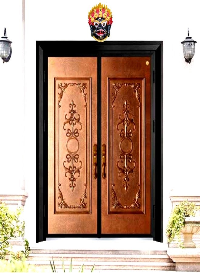 FLAIMYST™ 5.5 inche Metal Black kirtimukha for home entrance | Nazar Battu for Home Entrance - Image 4