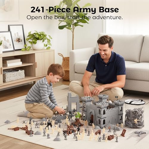 LovesTown 241PCS Medieval Dragon Toy Set Assembled Castle Toys Knight Warrior Figures Medieval Knights for Kids Birthday - Image 5
