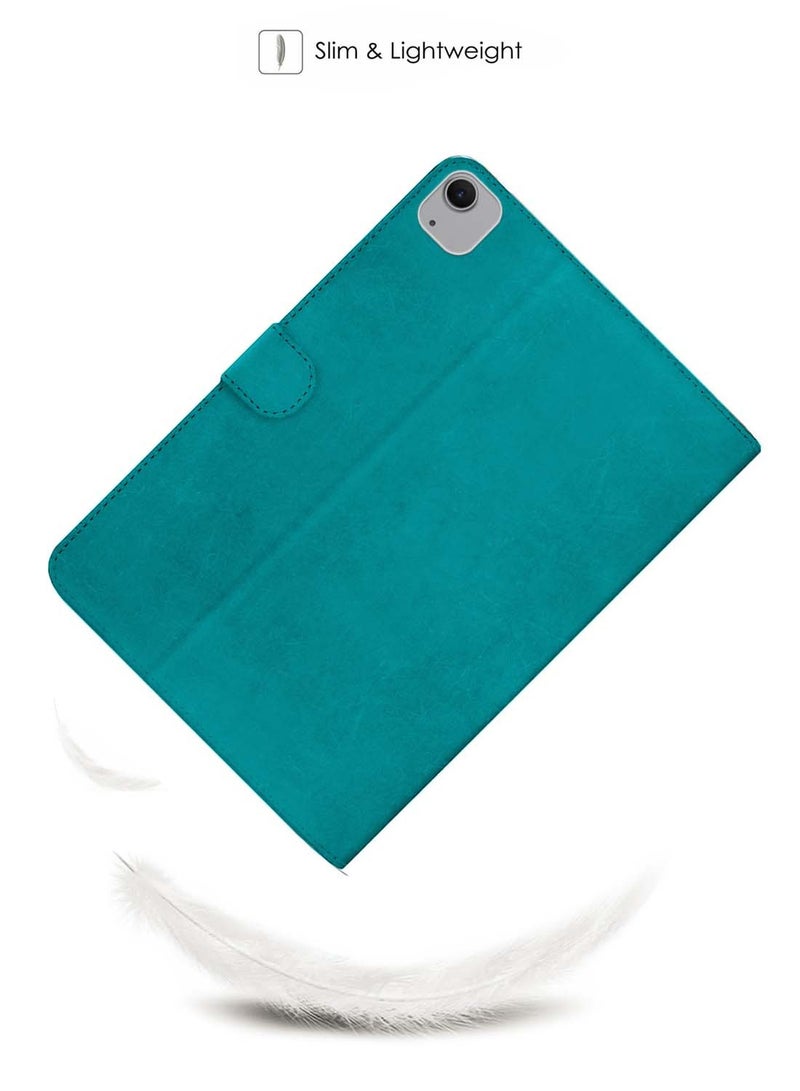 Wtech PU Leather Magnetic Closure Flip Case Cover For Apple iPad Air 13 5G 2024 13 Inch Sea Green - Image 3