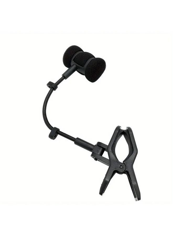 Black Adjustable Wind Instrument Microphone Stand Flexible Arm ABS Material - Image 1