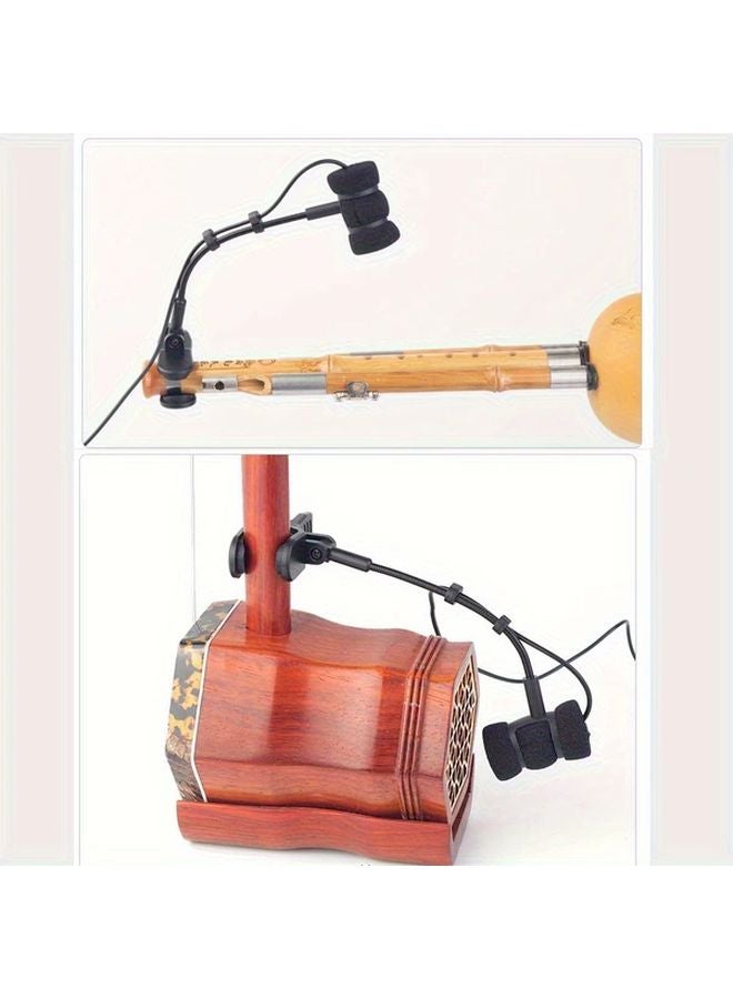 Black Adjustable Wind Instrument Microphone Stand Flexible Arm ABS Material - Image 2