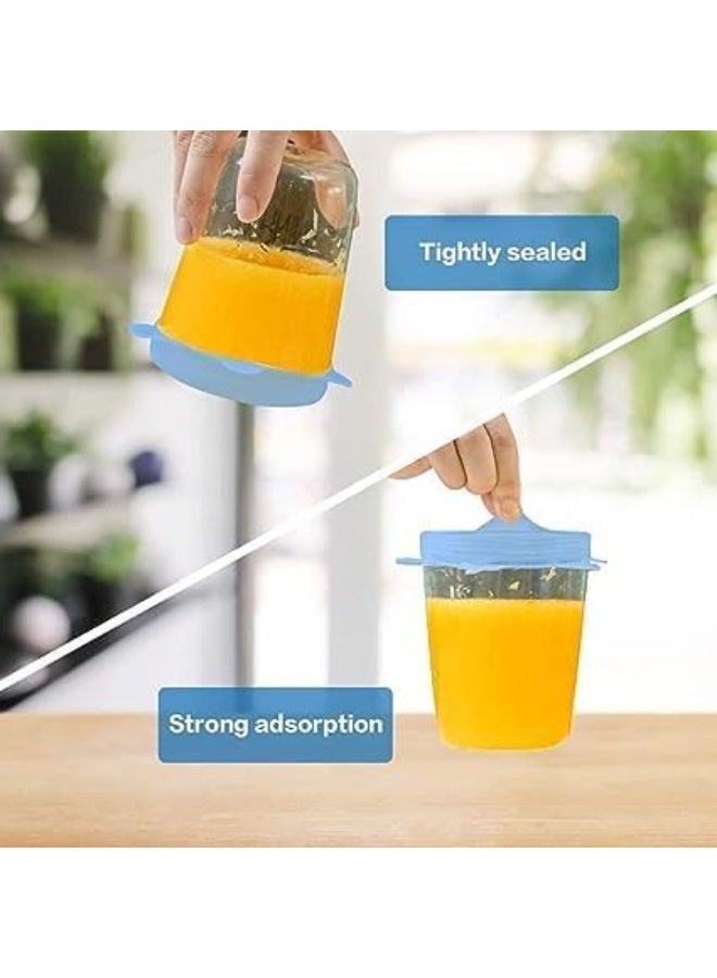 CAZADORA Silicone Stretch Lids - 12 Pack Reusable Food Covers for Containers, Bowls & Dishes - Eco-Friendly, Non-Toxic, Microwave-Safe Silicone Lids - Expandable, Airtight & Flexible, Perfect Alternative to Cling Film - Multi-Size, Fits All Shapes - Durable Kitchen Essential for Storing Food, Keeping Meals Fresh, Reducing Waste, Promoting Sustainable Living, Easy to Clean, Safe for Families, Space-Saving, Heat-Resistant & Flexible Silicone Covers for Home Cooking, Meal Prep & Food Storage - Image 5