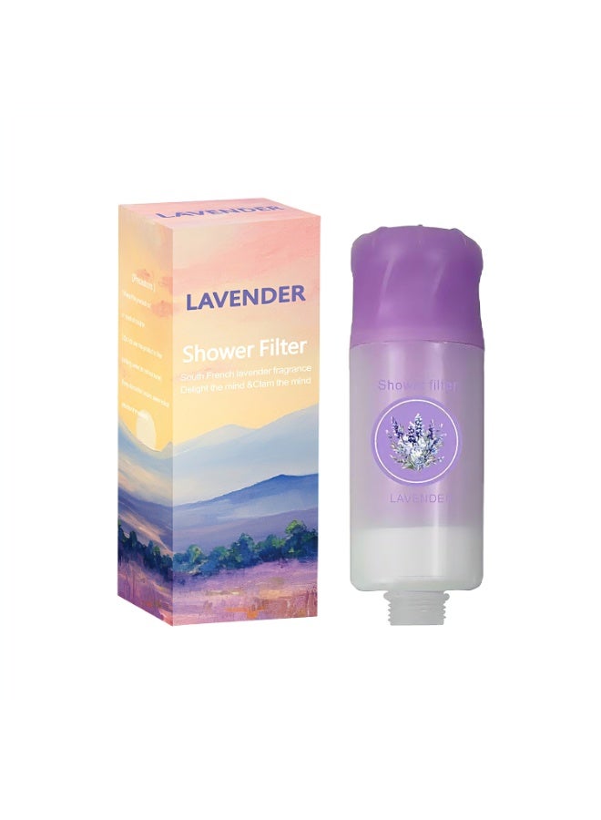 زابغالثو فلتر استحمام كوري بفيتامين سي لعلاج تساقط الشعر | 60-90 يومًا | يزيل الكلور، وينعم الماء العسر، ويزيل الصدأ لبشرة متألقة تدوم طويلًا | فلتر مياه رأس الدش - هدية للرجال والنساء (لافندر) - Image 1