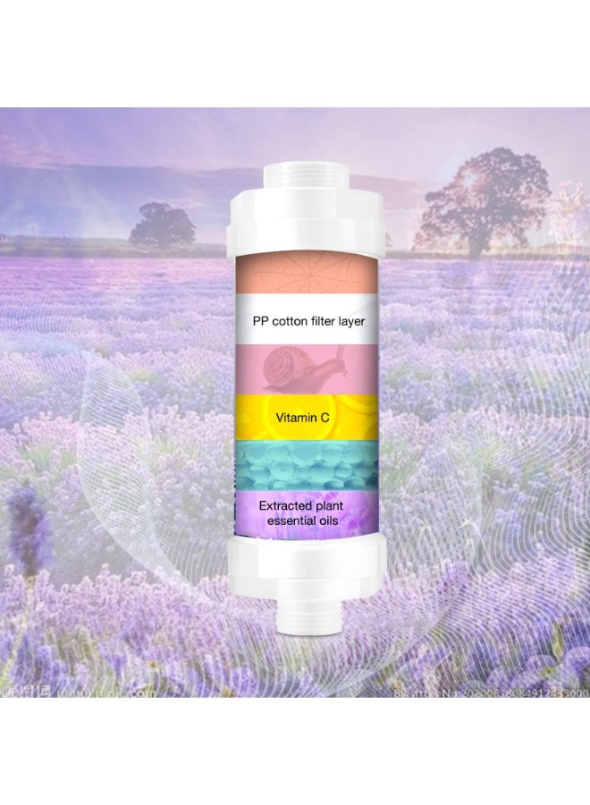 زابغالثو فلتر استحمام كوري بفيتامين سي لعلاج تساقط الشعر | 60-90 يومًا | يزيل الكلور، وينعم الماء العسر، ويزيل الصدأ لبشرة متألقة تدوم طويلًا | فلتر مياه رأس الدش - هدية للرجال والنساء (لافندر) - Image 5