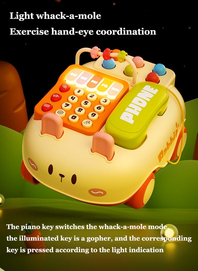 Multifunctional telephone toy Early childhood telephone car toy Children's music telephone toy Early childhood music story machine Children's pull-cart toy Educational enlightenment  - Image 5