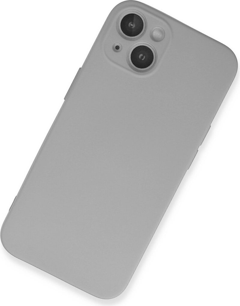 Bilişim Aksesuar iPhone 13 Case Nano Velvet Silicone Inside - Light Gray  - Image 2