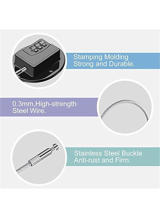 Gonice 2 Pack Refrigerator Lock - Heavy Duty Combination Fridge Lock, Child Proof Cabinet Locks(Black) - Image 4