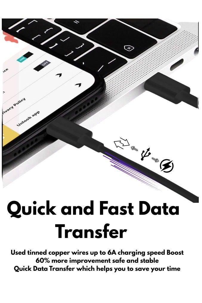 Durable USB-C 4.0 Cable – Braided Nylon, 1M Length, Universal Fast Charging for iPhone 16, MacBook, Galaxy, Xiaomi, OPPO - Image 2