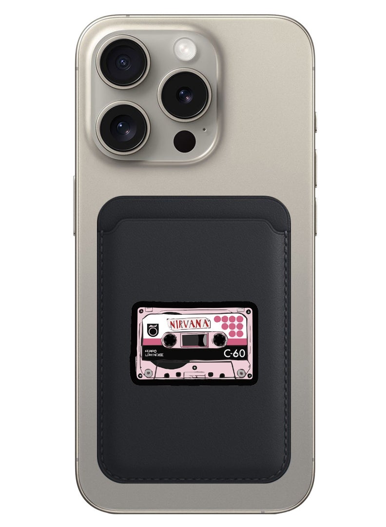 Theodor Magnetic Wallet, Compatible with MagSafe Wallet, for iPhone Wallet, for iPhone 16/15/14/13/12 Series, Not for iPhone 13/12 mini, 3 Card Holder, Vegan Leather, Black - Nirvana - Image 1