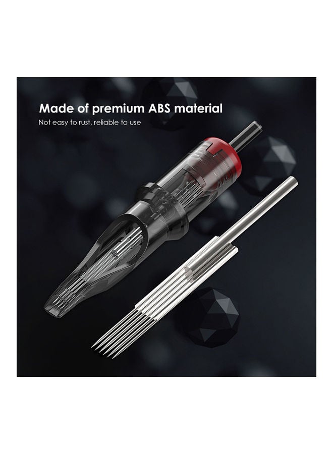 20-Piece Tattoo Cartridge Needle Tube Set Black/Silver - Image 5