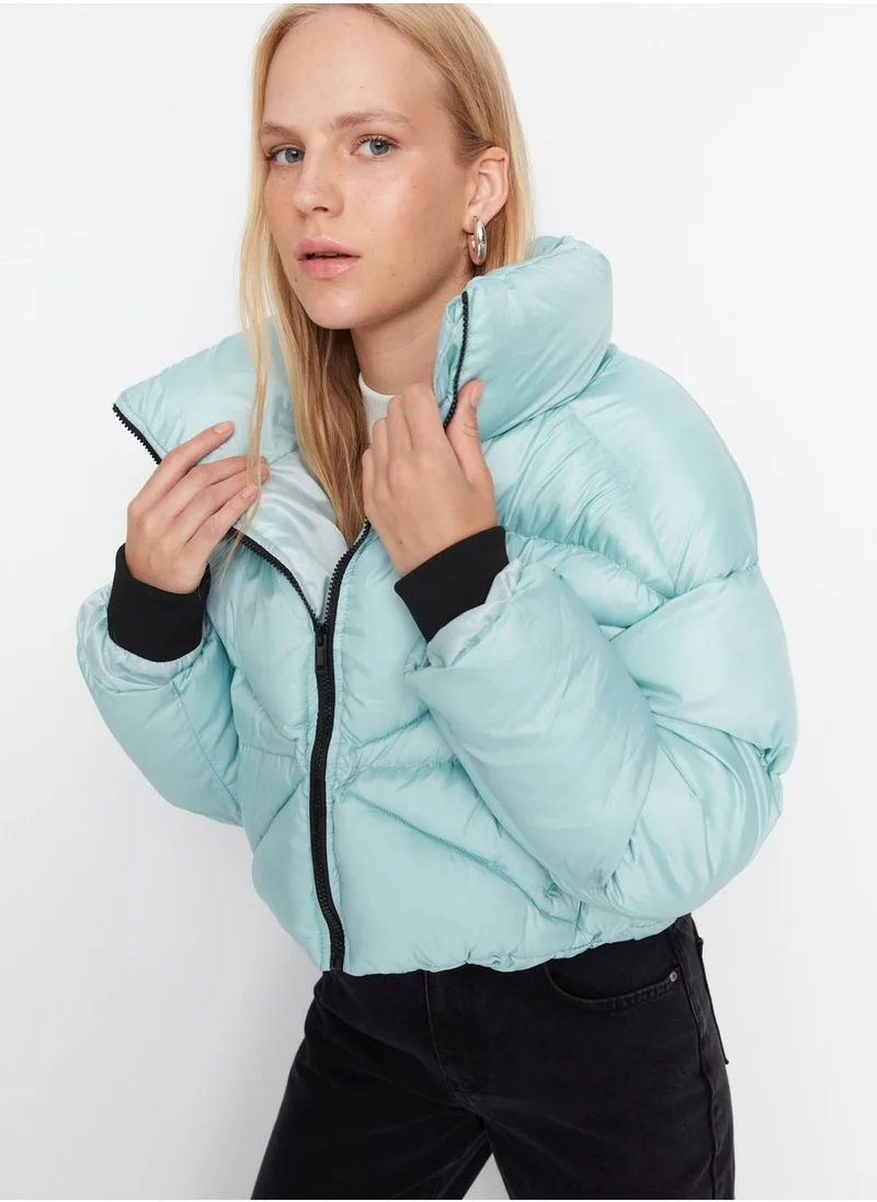 trendyol Zip Detail Puffer Bomber Jacket