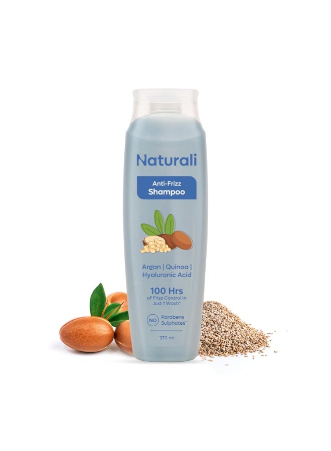 Naturali Moisture Filling Shampoo, With Hyaluronic Acid, Argan Oil & Quinoa For Dry & Dehydrated Hair, Adds Shine & Bounce, Hyaluron Moisture 100H, 370Ml. - Image 1