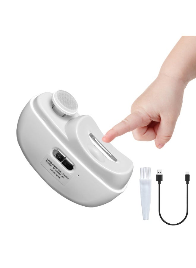 MUNTAQI 2 in 1 Electric Nail Clipper with Nail File – Safe Automatic Nail Trimmer for Adults, Kids, Seniors & Babies – Rechargeable, Low Noise, One-Button Operation, LED Light, Portable Nail Care Kit - Image 1