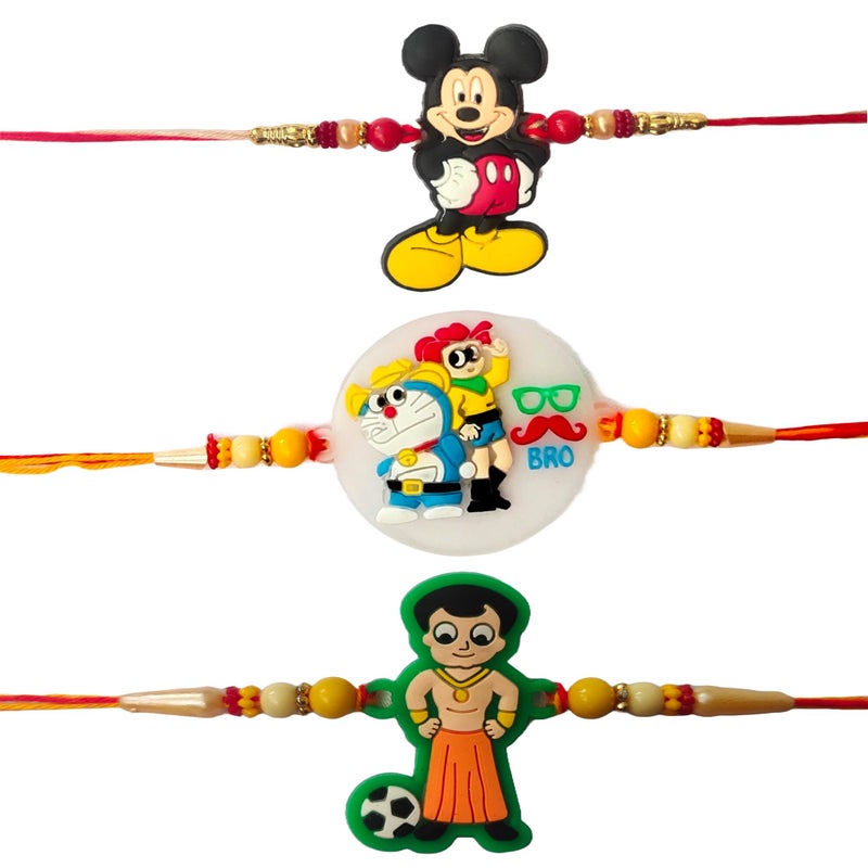 Anant Infinity Kids Favourite Combo Rakhi Band Bracelet With Mix Design For Brother & Sister for Rakshbandhan Combo, AI-Rakhi-241 - Image 1