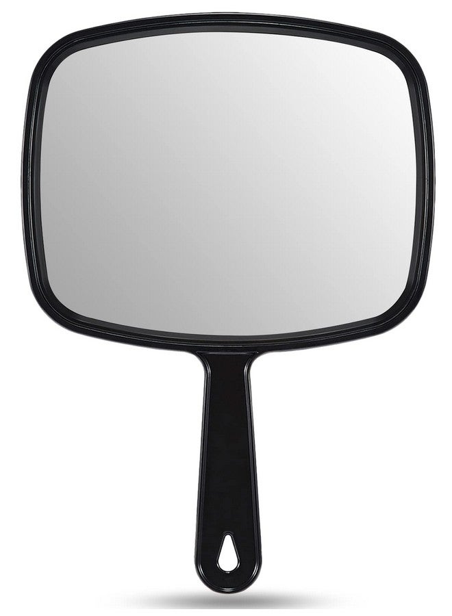 OMIRO Hand Mirror All Black Handheld Mirror With Handle 6.6 W X 9.3 L - Image 1