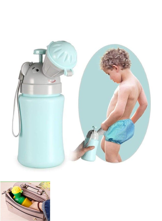 كيلا مبولة محمولة للأطفال في السيارة، مبولة محمولة للذكور والإناث، وعاء ليلي محمول، مناسبة لرحلات التخييم وتدريب الأطفال على استخدام المرحاض، لون أزرق - Image 1