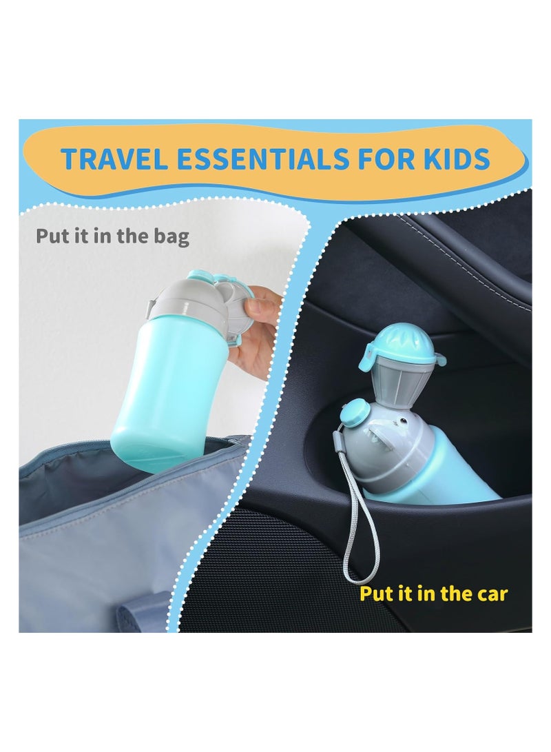 كيلا مبولة محمولة للأطفال في السيارة، مبولة محمولة للذكور والإناث، وعاء ليلي محمول، مناسبة لرحلات التخييم وتدريب الأطفال على استخدام المرحاض، لون أزرق - Image 5