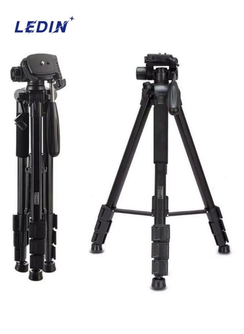 Lightweight Aluminium Tripod Stand Professional Aluminium Tripod for DSLR Camera Video & Photo Tripod stand 360-degree rotation with up-down technology (KP-2234)