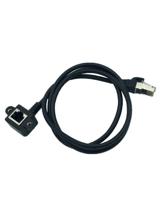Generic RJ45 Network Cable Extension Cable Category 6 Gigabit Network Extension Cable With Ear Screw Hole Rj45 Male And Female Extension Cable-Line Length:0.3m  - Image 2