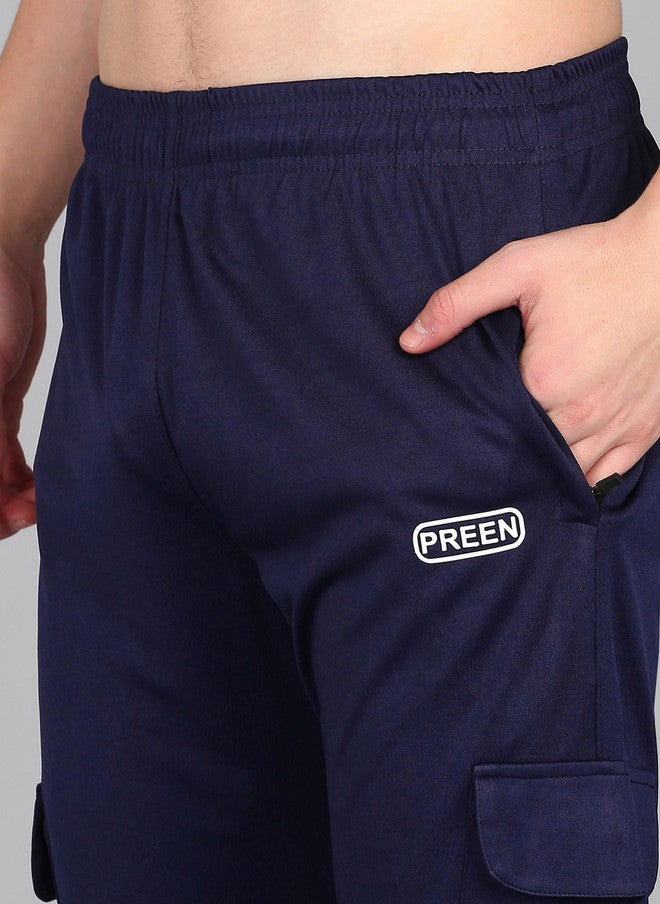PREEN Navy Blue Round Neck T-Shirt and Trousers Co-Ords - Image 3
