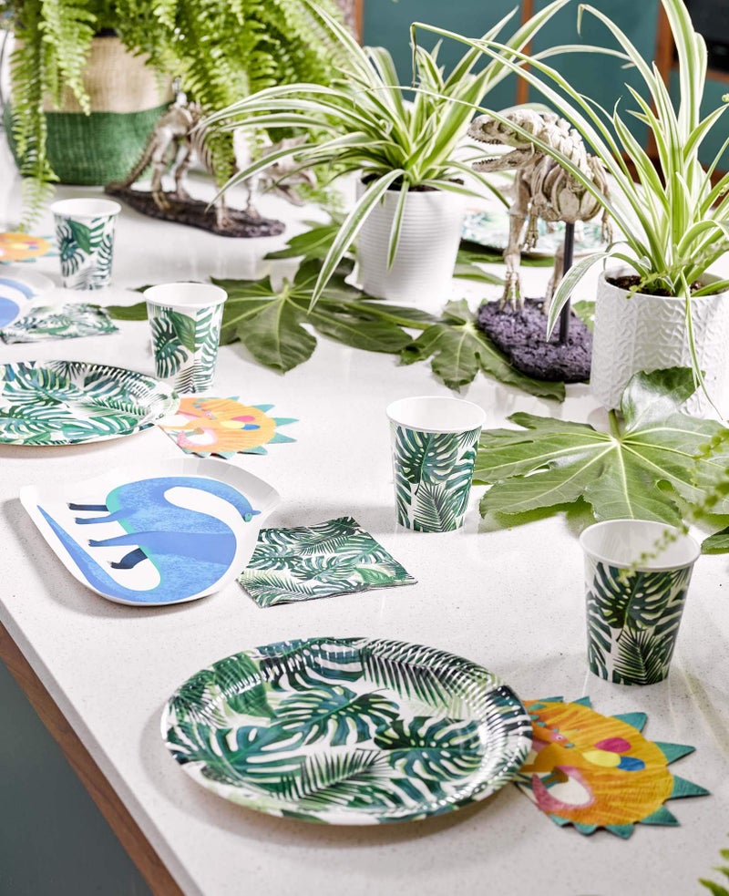 Talking Tables Dinosaur Napkins Birthday Party Table Decorations, Pack of 16, 13" x 10",, Orange - Image 5