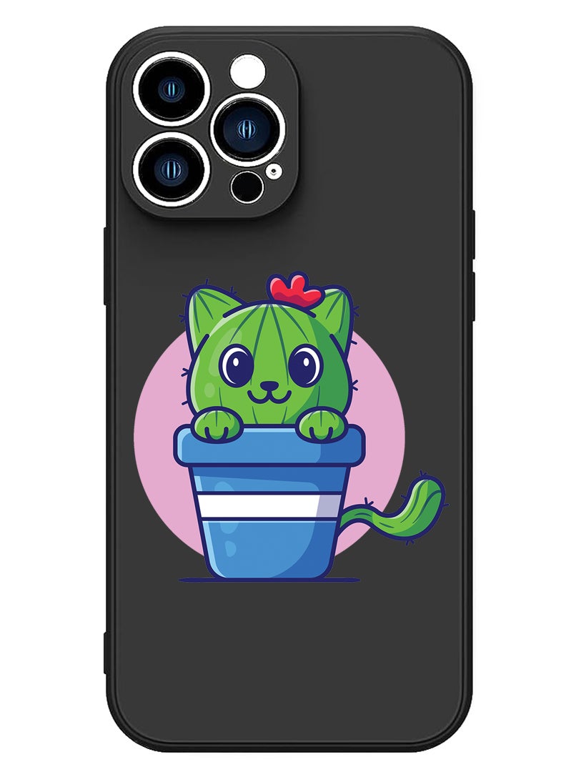 Theodor Protective Slim Fit Case Liquid Silicone Cover with Full Body Protection Anti-Scratch Shockproof Case For iPhone 13 Pro Max Black  - Cute girl zebra copy - Image 1