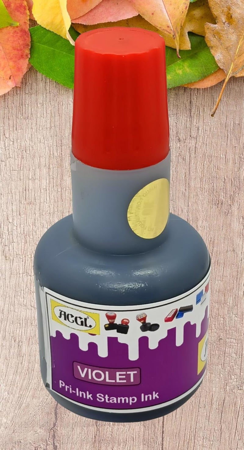 ACGL Stamp Ink Refill for Pre-Ink Stamps (30 ML, 1 PCS) (Violet) - Image 5