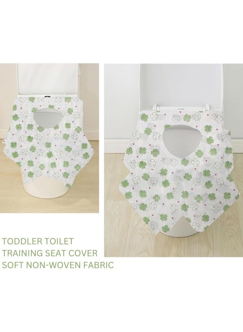 60 Pcs Toilet Seat Cover Set Disposable Potty Seat Cover for Kids Extra Large Paper Individually Wrapped Portable Toilet Training Liners for Kids, Travel, Public Restrooms, Offices (60)