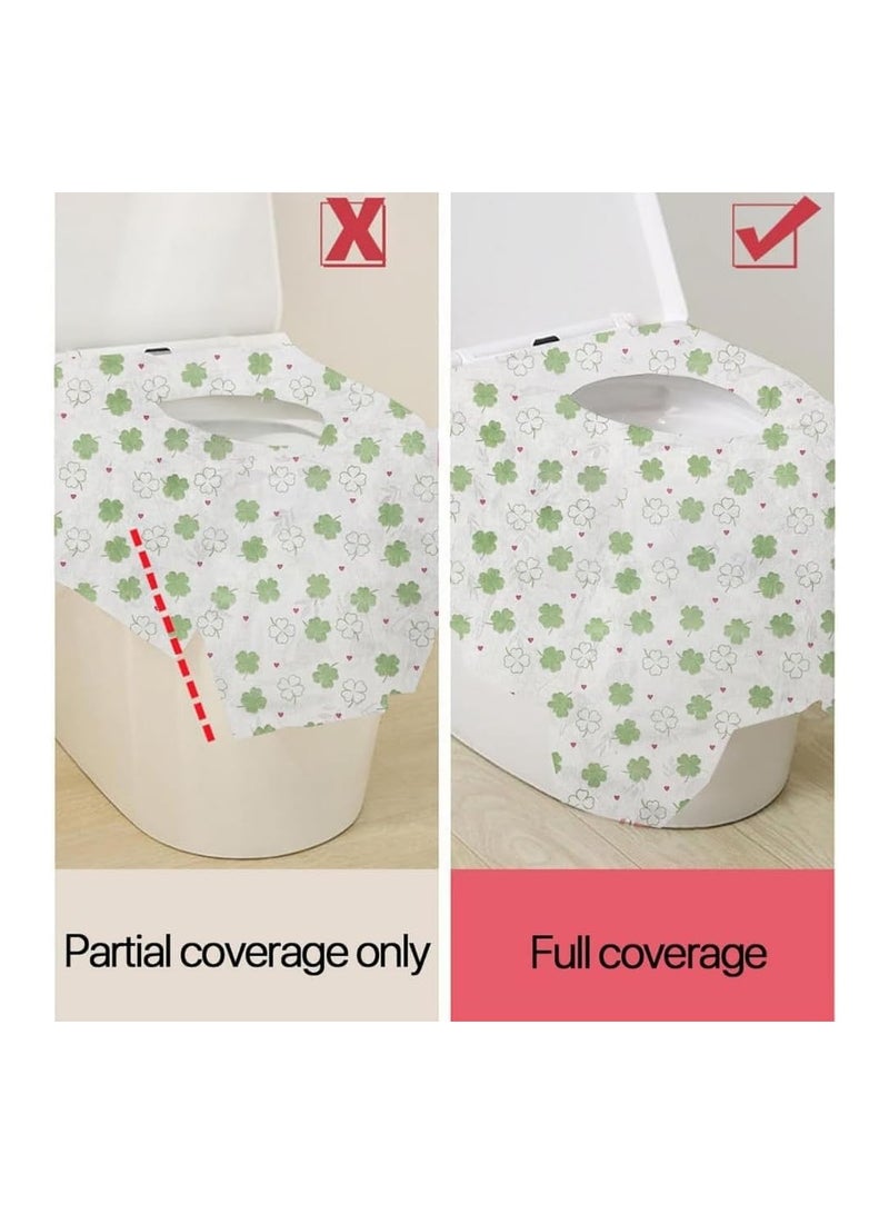 60 Pcs Toilet Seat Cover Set Disposable Potty Seat Cover for Kids Extra Large Paper Individually Wrapped Portable Toilet Training Liners for Kids, Travel, Public Restrooms, Offices (60)