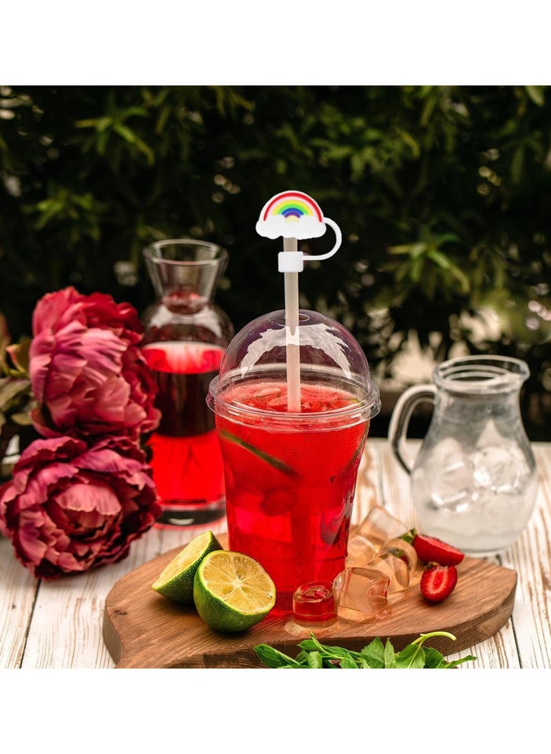 Reema 8Pcs Reusable Stanley Straw Cover, Silicone Straw Topper, Straw Covers Cap for Stanley Cup 30&40oz with Tumblers, 10mm 0.4in Stanley Lid Accessories, Simple Stanley Cup Straw Topper  - Image 4