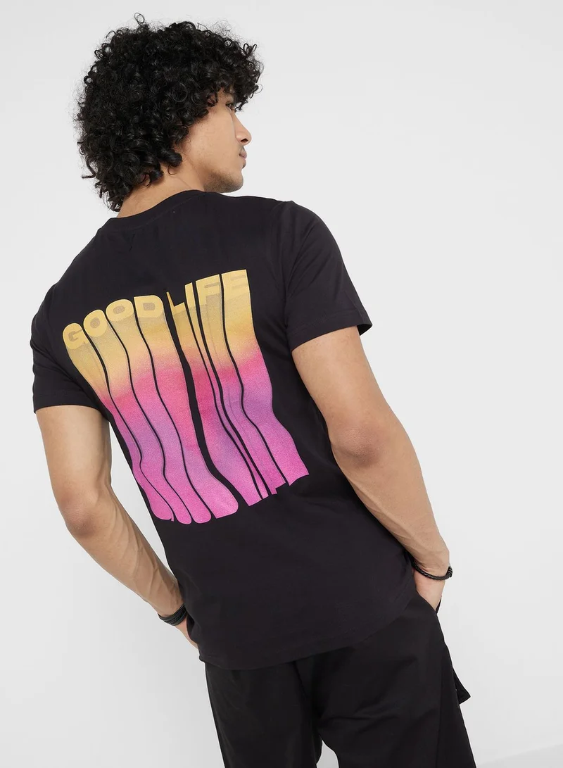 سفنتي فايف Contrast Printed T Shirt