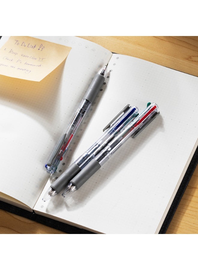 Deli قلم حبر جاف متعدد الألوان 3 قطع بأربعة ألوان حبر - Image 2